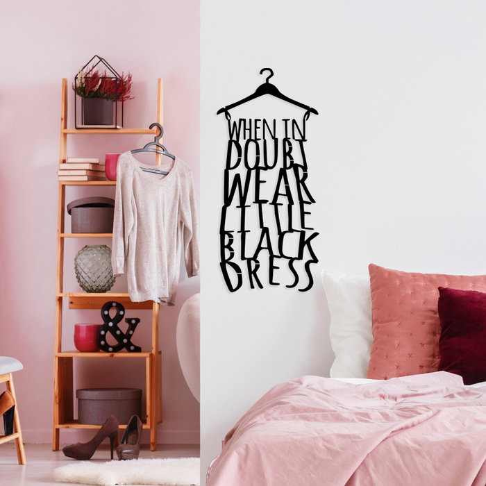 Wallity When In Doubt Wear Little Black Dress Escultura de Pared